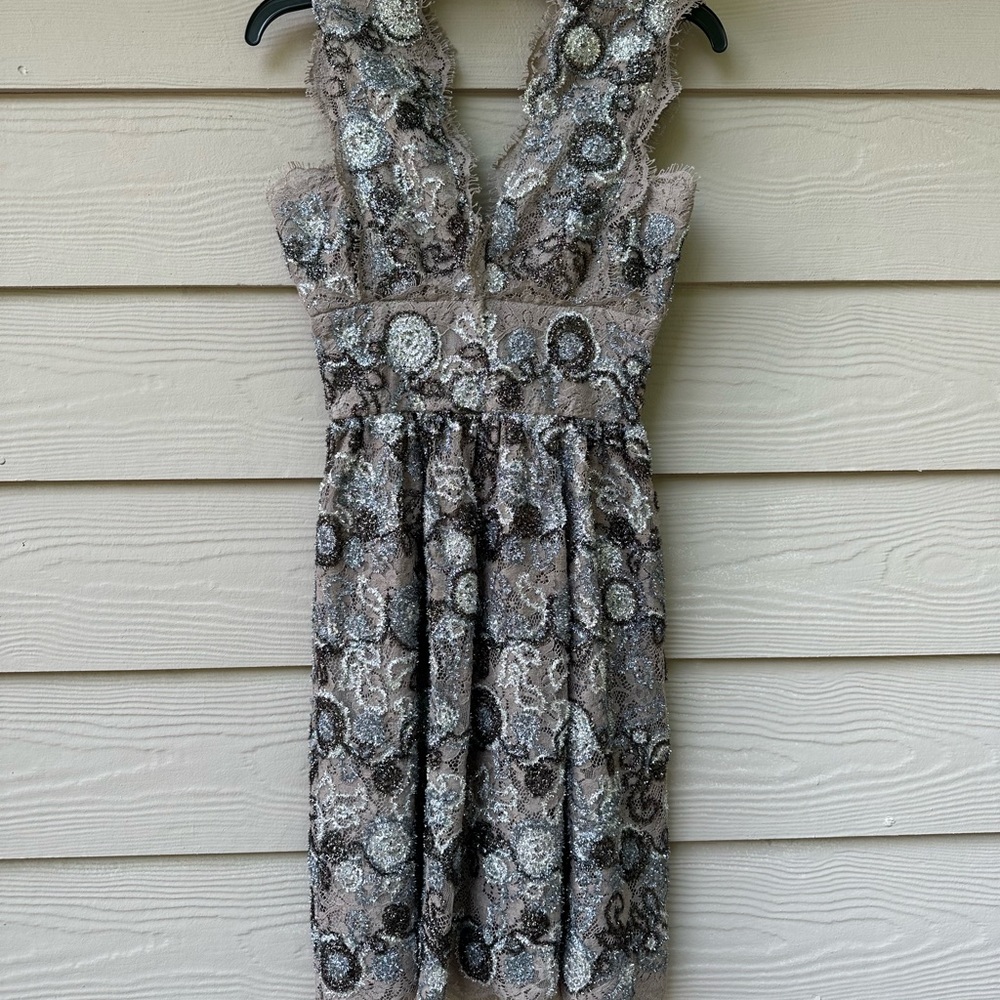 Burberry Prorsum Metallic Lace Dress - Picture 4 of 16